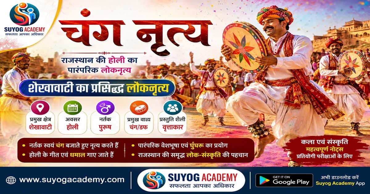 चंग नृत्य — होली का 1 प्रमुख लोकनृत्य — CET/RAS PYQ के साथ (2026 Free Notes)