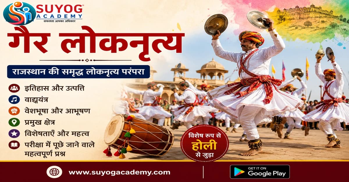 गैर लोकनृत्य — होली का सामूहिक नृत्य — CET/RAS PYQ के साथ (2026 Free Notes)