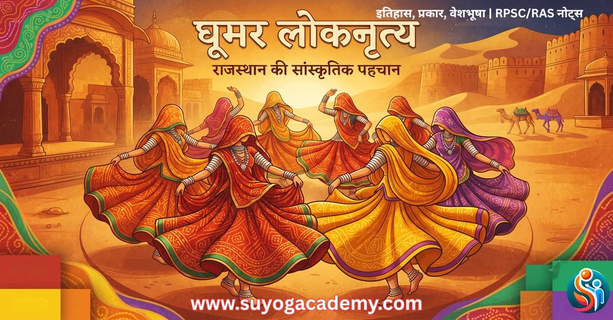 राजस्थान का 1 राजकीय लोकनृत्य घूमर — CET/RAS PYQ के साथ (2026 Free Notes)