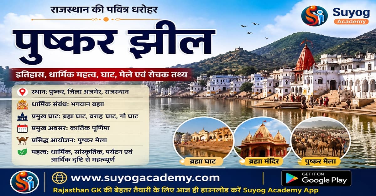 पुष्कर झील — पवित्र सरोवर व मेला — CET/RAS PYQ के साथ (2026 Free Notes)