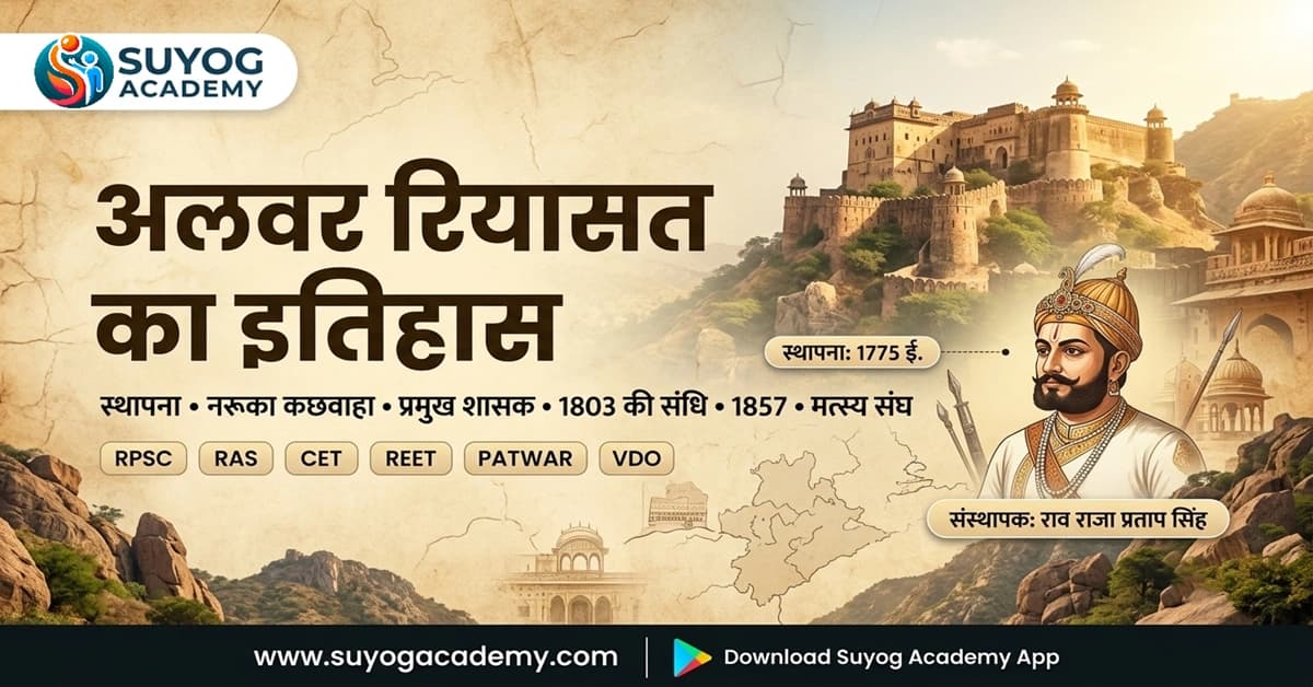 अलवर रियासत — नरूका कछवाहा वंश — CET/RAS PYQ के साथ (2026 Free Notes)
