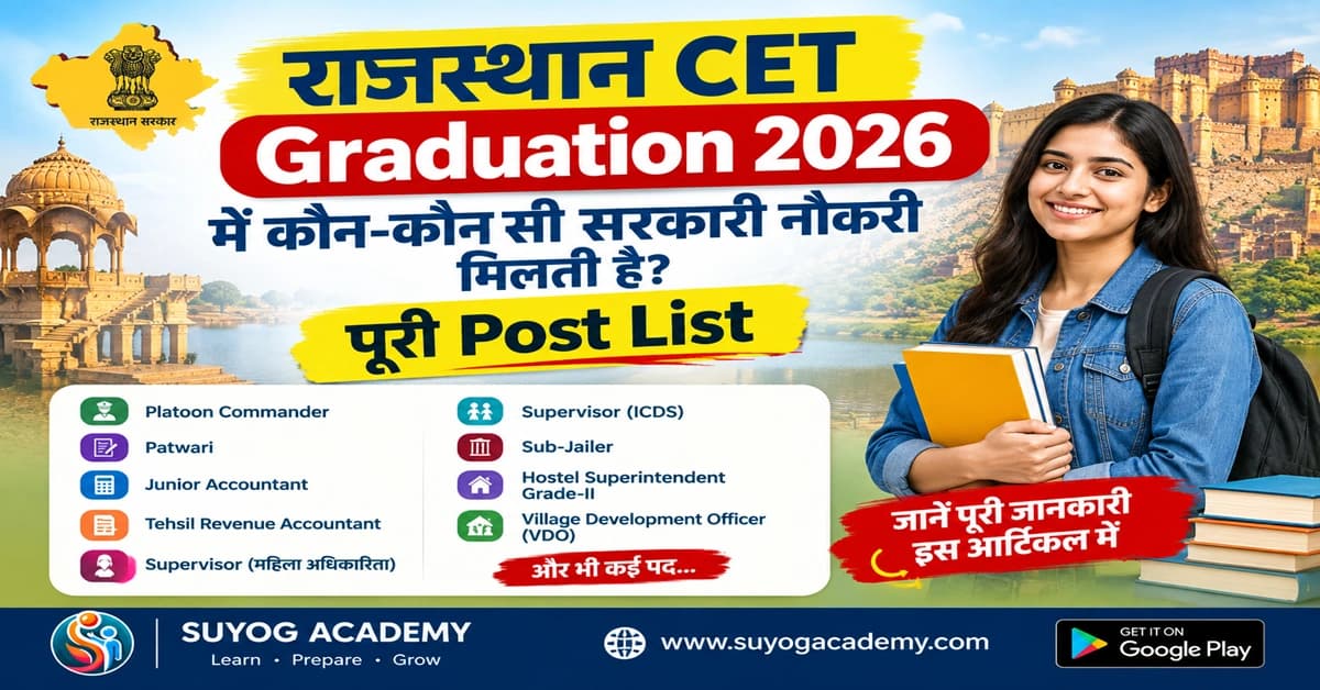 CET Graduation 2026 की 10+ सरकारी पोस्ट (2026 Free Notes)