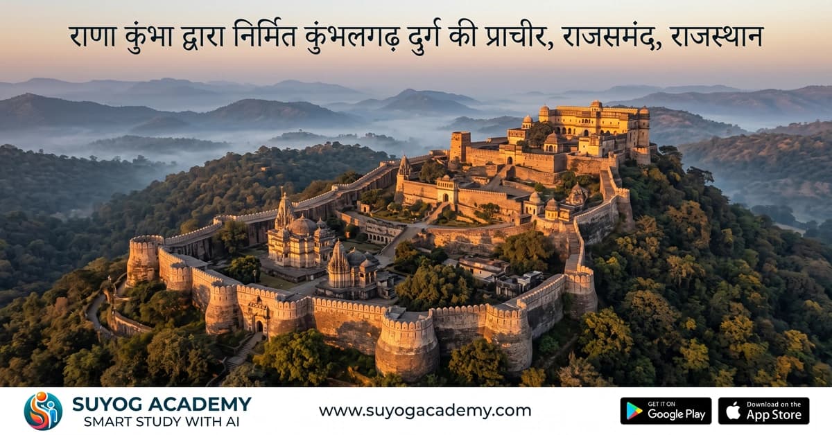 राणा कुंभा — विजय स्तंभ व कुंभलगढ़ — CET/RAS PYQ के साथ (2026 Free Notes)