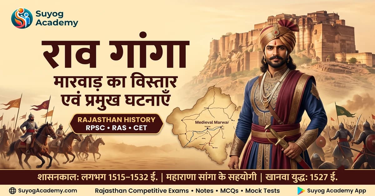 राव गांगा — मारवाड़ विस्तार — CET/RAS PYQ के साथ (2026 Free Notes)