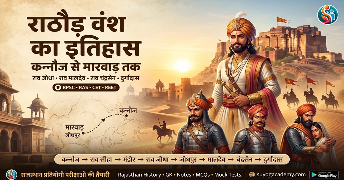 राठौड़ वंश — कन्नौज से मारवाड़ — CET/RAS PYQ के साथ (2026 Free Notes)