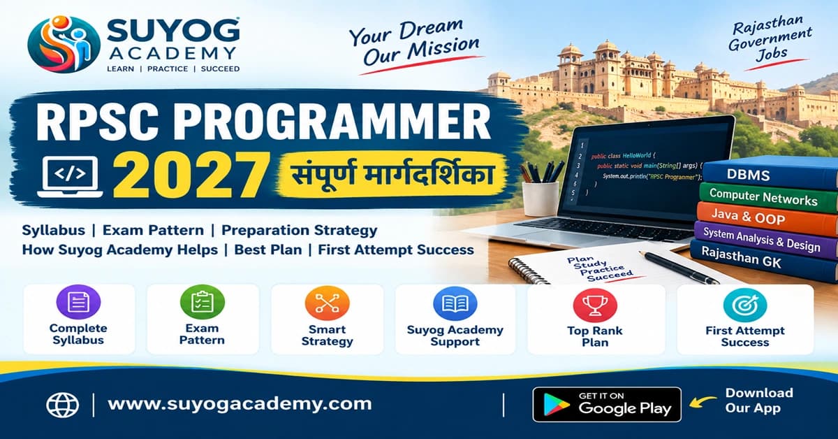RPSC Programmer Syllabus 2027 — First Attempt Plan (Free Notes)